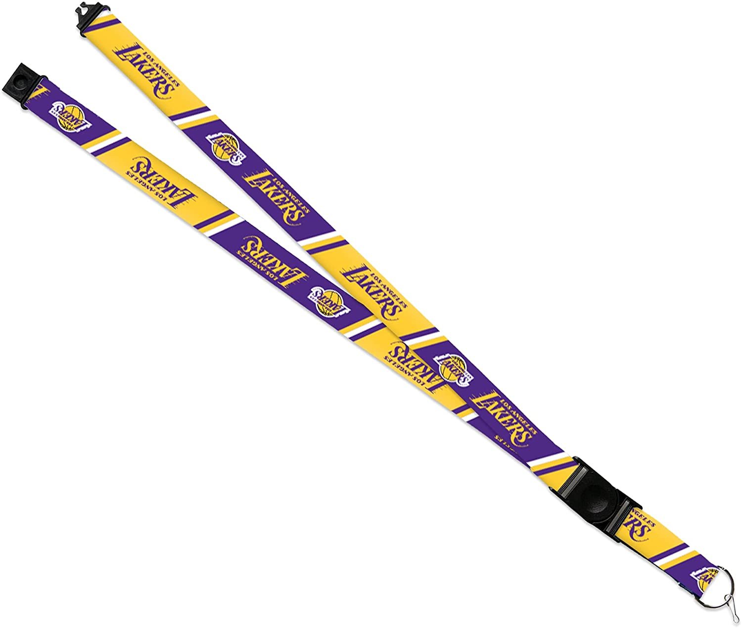 Los Angeles Lakers Lanyard Keychain Safety Breakaway Double Sided 1