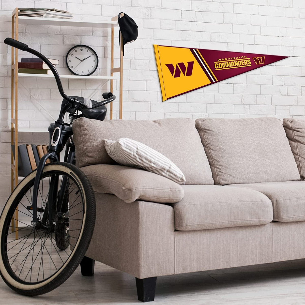 Washington Commanders Soft Felt Pennant 12x30 Inch Primary Logo 3