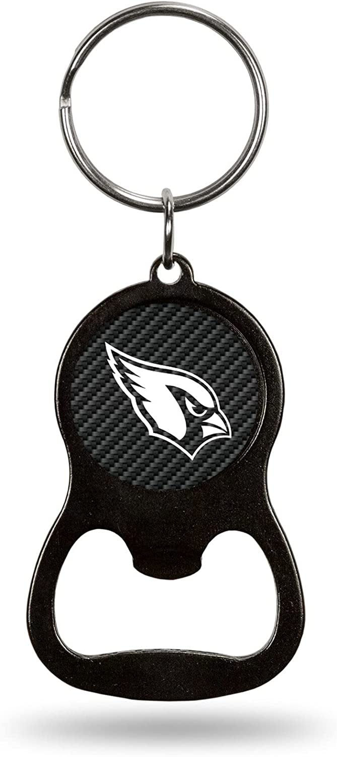 Arizona Cardinals Keychain Bottle Opener Carbon Fiber Design Metal Football