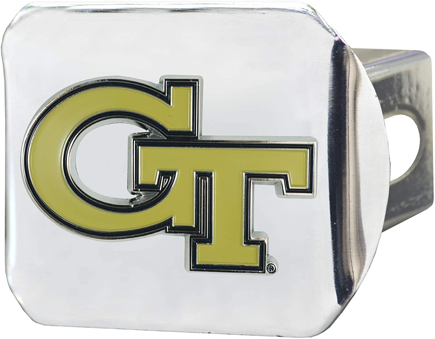 FANMATS NCAA Georgia Tech Color Hitch - Chromecolor Hitch - Chrome, Team Colors, One Sized
