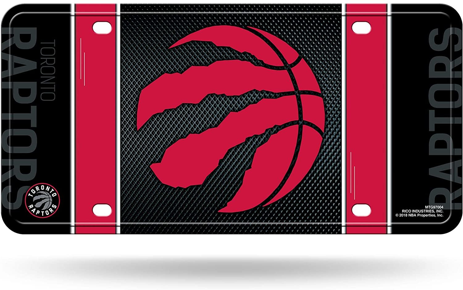 Toronto Raptors Metal Auto Tag License Plate, Jersey Design, 6x12 Inch 1