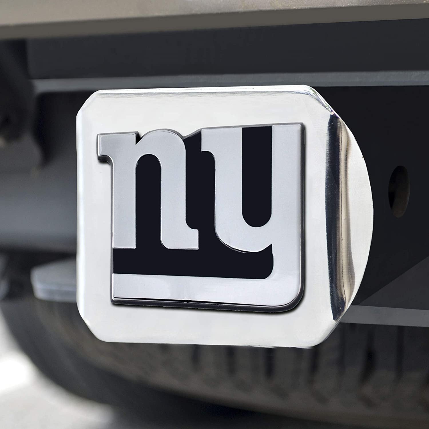 New York Giants Hitch Cover Solid Metal with Raised Chrome Metal Emblem 2" Square Type III