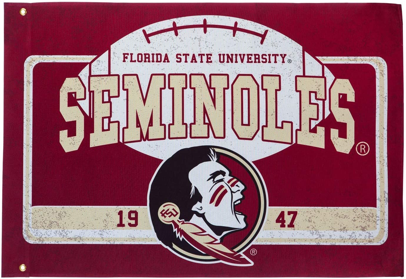 Florida State University Seminoles Premium Double Sided Flag Banner, Estate Style, Linen, 36x52 Inch 1