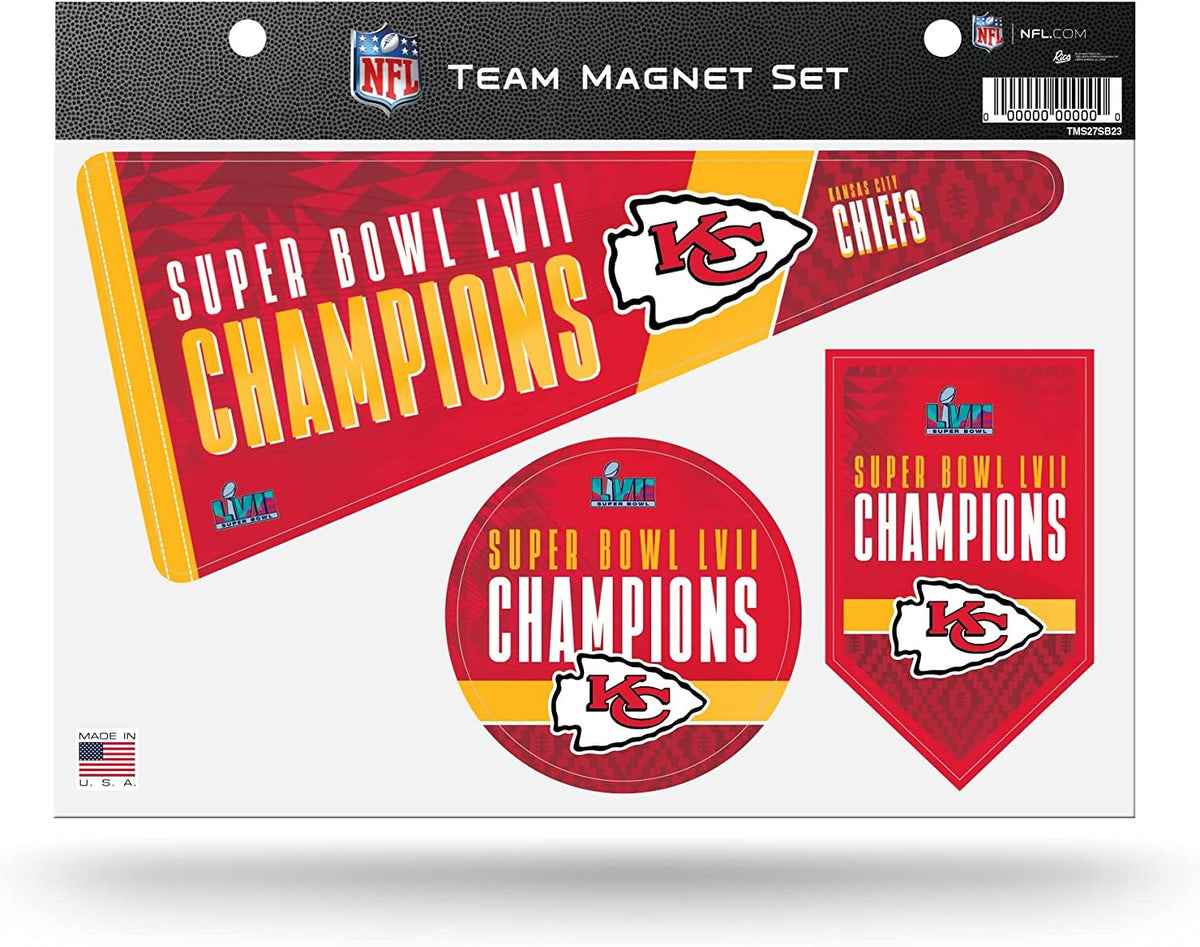 Kansas City Chiefs 2023 Super Bowl Champions Magnet Sheet Team Set 8.5x11 Inch 1