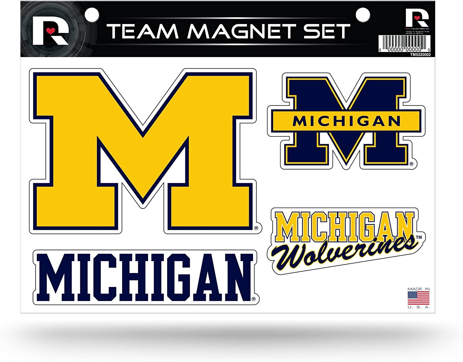 Michigan Wolverines University of Multi Magnet Sheet Shape Cut 8x11 Inch 1
