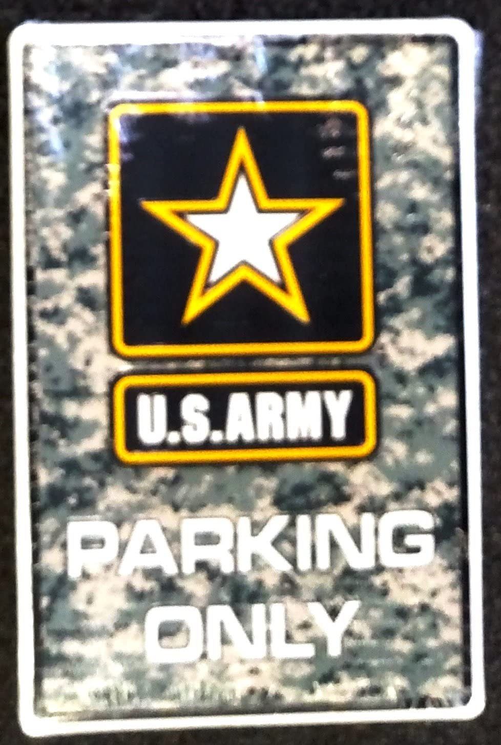 Army 12"x18" CAMO Style Large Metal Embossed Parking Sign Room Wall US United States Military