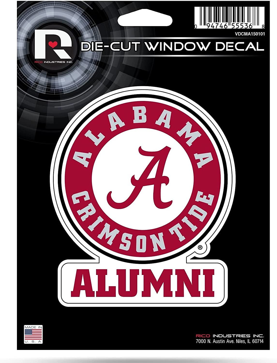 Alabama Crimson Tide Alumni 5" Decal Sticker Flat Vinyl Die Cut Auto Home Emblem University of