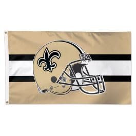 New Orleans Saints 3x5 Feet Flag Banner, Helmet Design, Metal Grommets, Outdoor Indoor 1