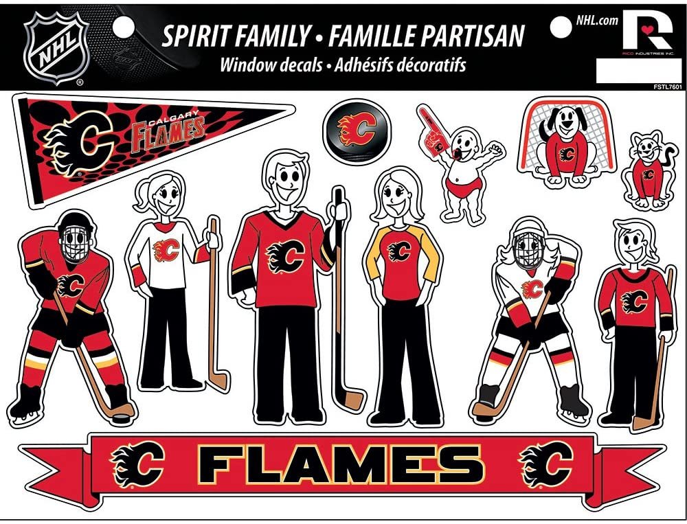 Football Fanatics Calgary Flames Family Spirit Large Window Decal Sheet NHL Hockey