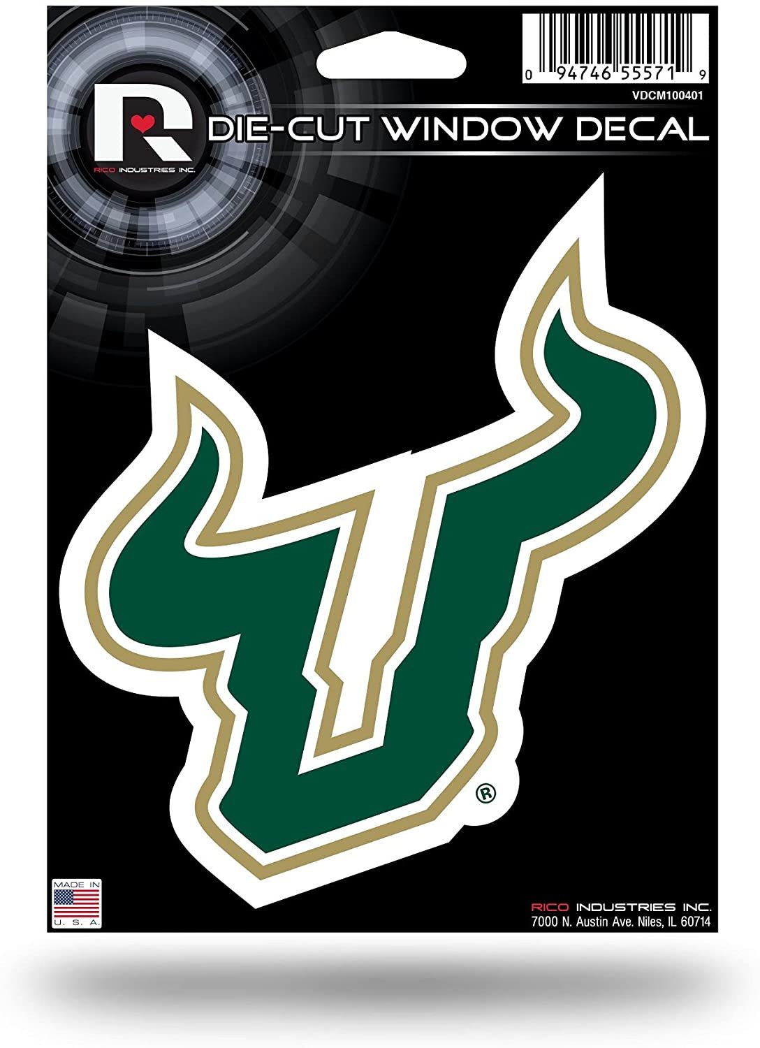 University of South Florida Bulls USF 5 Inch Die Cut Flat Vinyl Decal Sticker Adhesive Backing 1