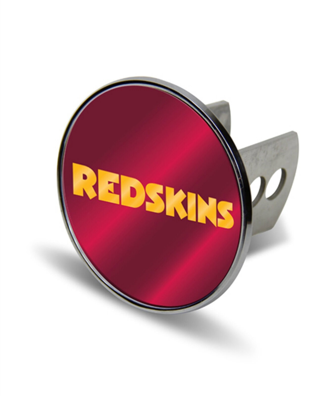 Washington Redskins Commanders Solid Metal Hitch Cover with Laser Cut Mirrored Acrylic Logo for 2 Inch Receivers 1