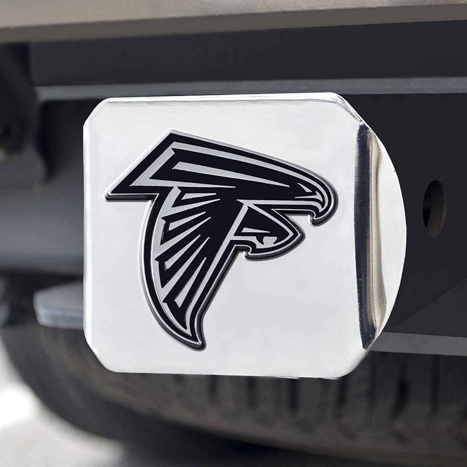 Atlanta Falcons Hitch Cover Solid Metal with Chrome Metal Emblem 2" Square Type III 2