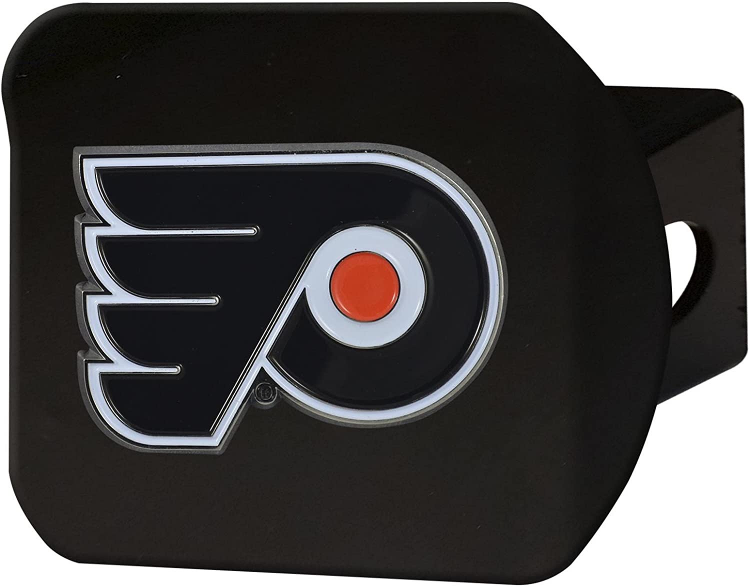 Philadelphia Flyers Solid Metal Black Hitch Cover with Color Metal Emblem 2 Inch Square Type III