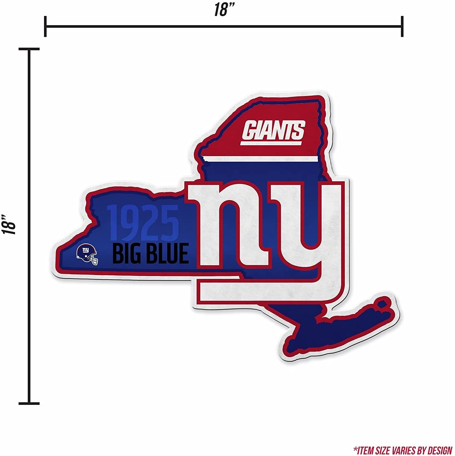 New York Giants Pennant State Shape 18 Inch Soft Felt 4