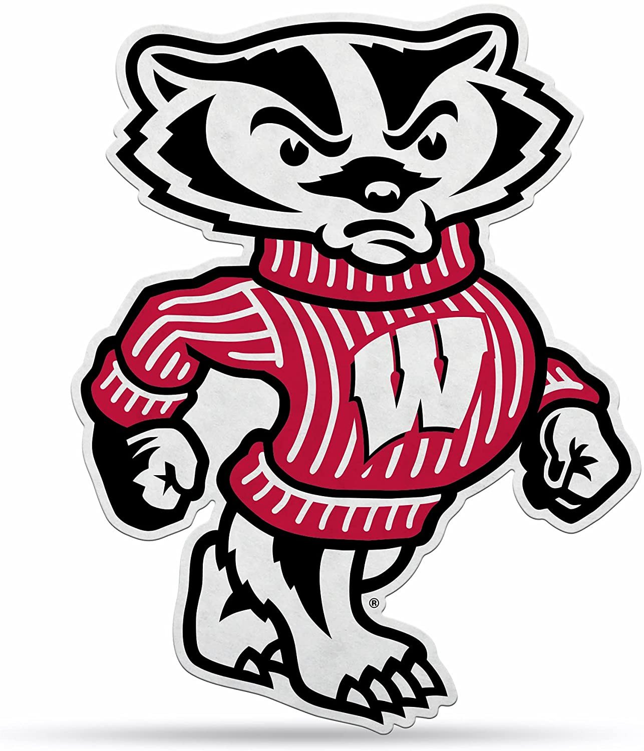 University of Wisconsin Badgers Soft Felt Pennant, Mascot Design, Shape Cut, 18 Inch, Easy To Hang 1