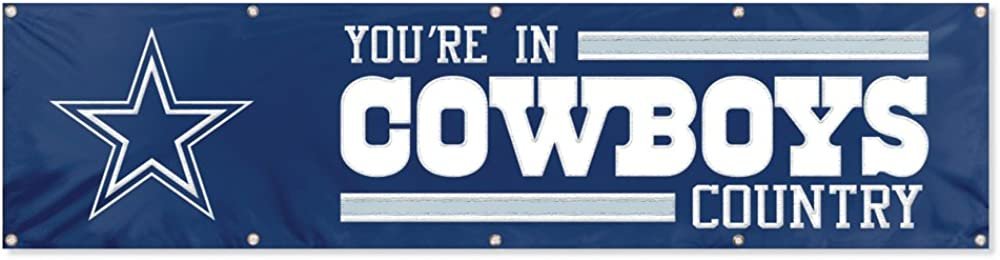 Dallas Cowboys Huge 8x2 Feet Banner Flag Metal Grommets