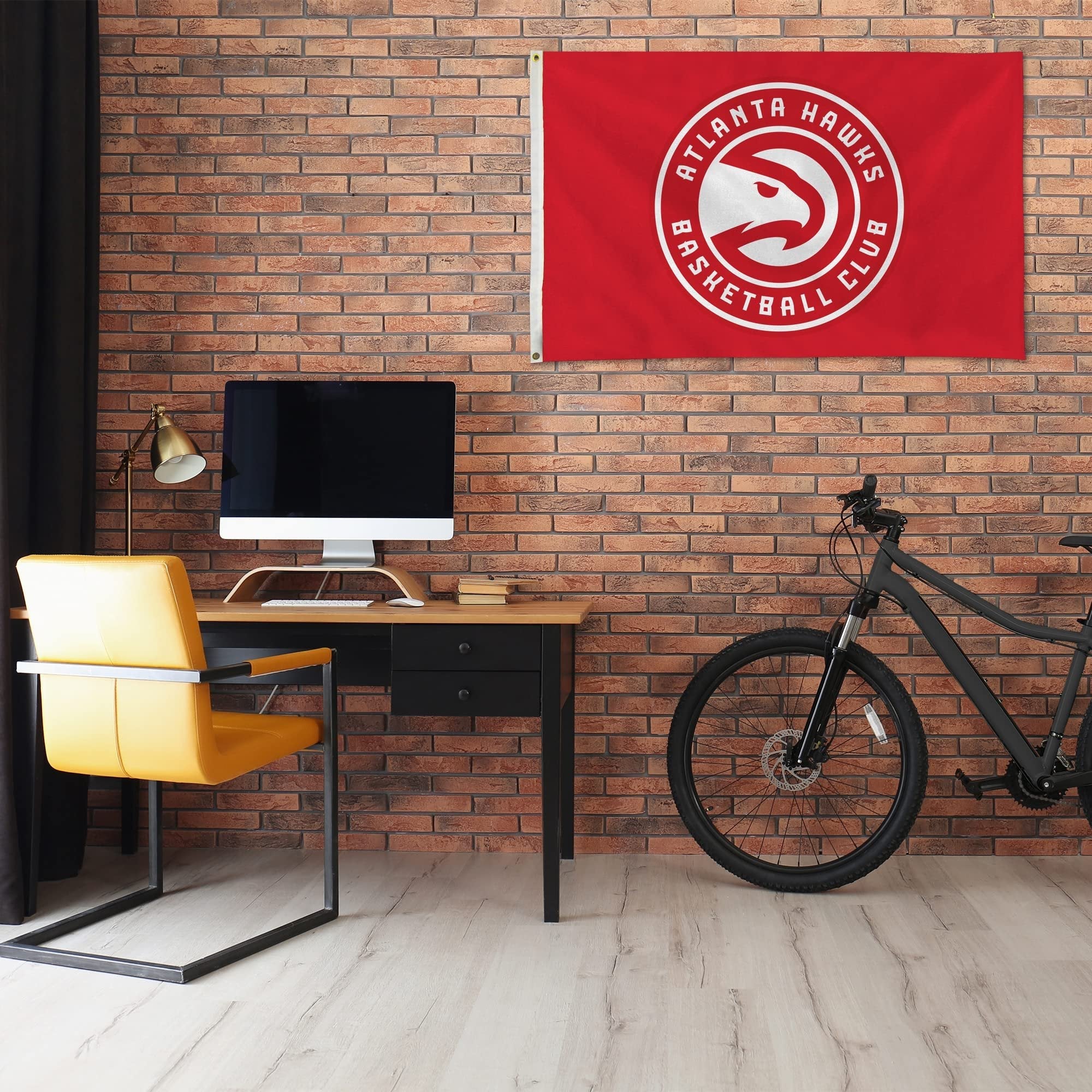 Atlanta Hawks Premium 3x5 Feet Flag Banner, Logo Design, Metal Grommets, Outdoor Use, Single Sided 2