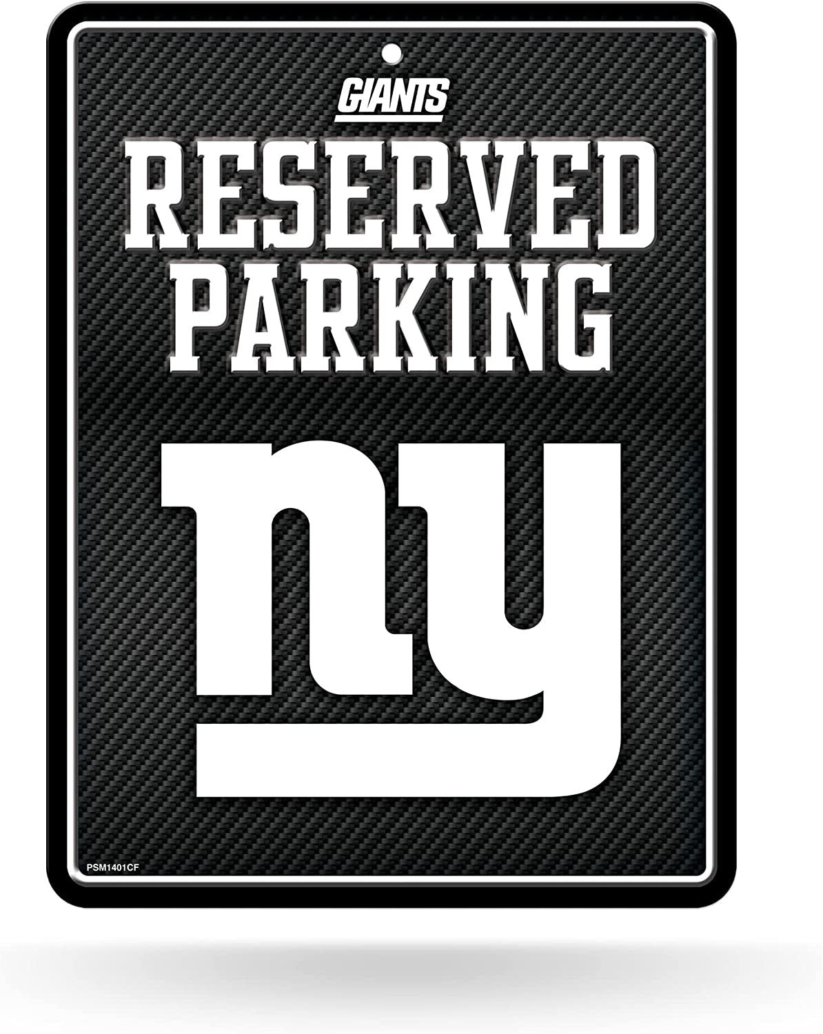 New York Giants Metal Parking Sign, Carbon Fiber Design 8.5x11 Inch 1