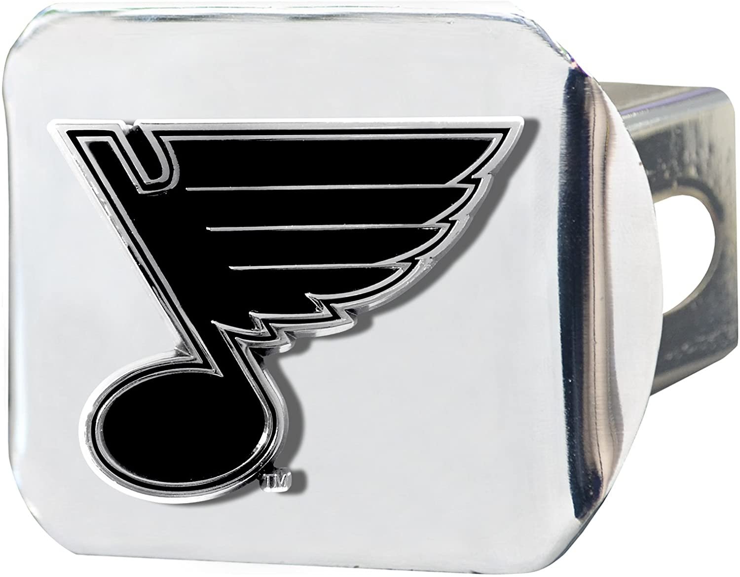 St Louis Blues Hitch Cover Solid Metal with Chrome Metal Emblem 2" Square Type III
