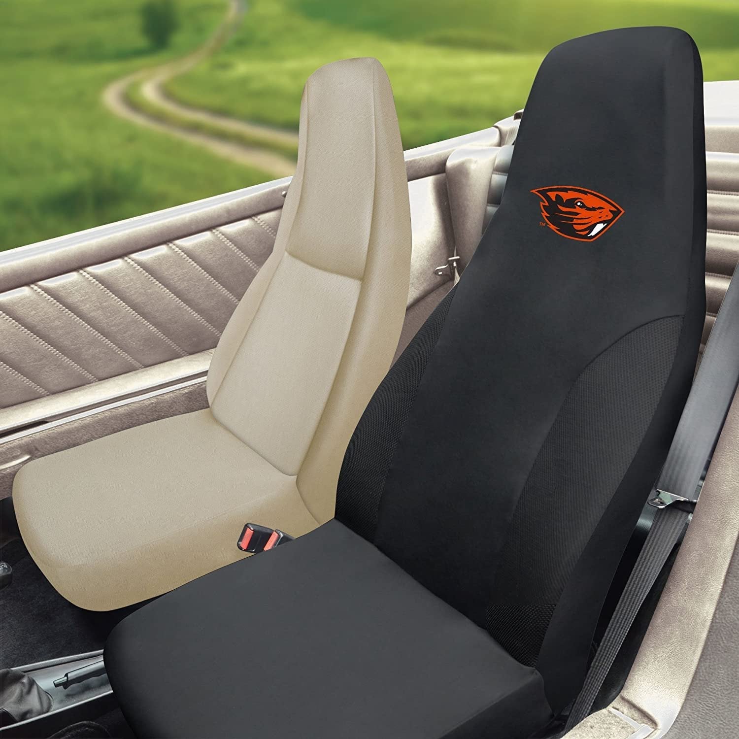 Oregon State Beavers Bucket Auto Seat Cover 48x20 Inch Elastic 2