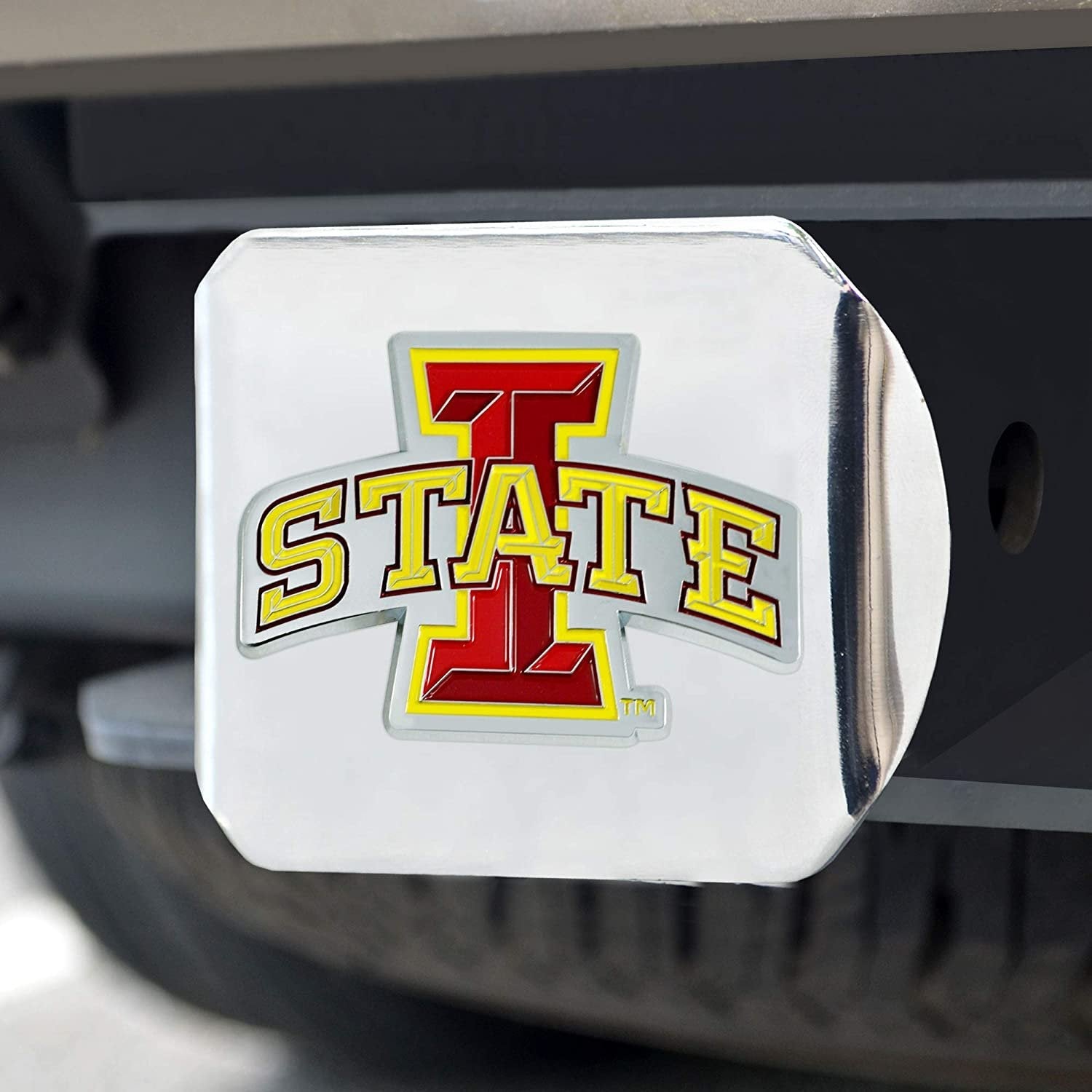 Iowa State Cyclones Hitch Cover Solid Metal with Color Metal Emblem 2" Square Type III University