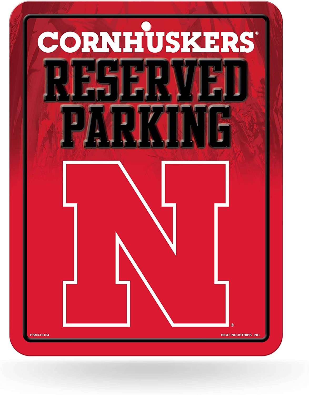 University of Nebraska Cornhuskers Metal Parking Sign 8.5" x 11" Great for Man Cave, Bed Room, Office, Home Décor 1