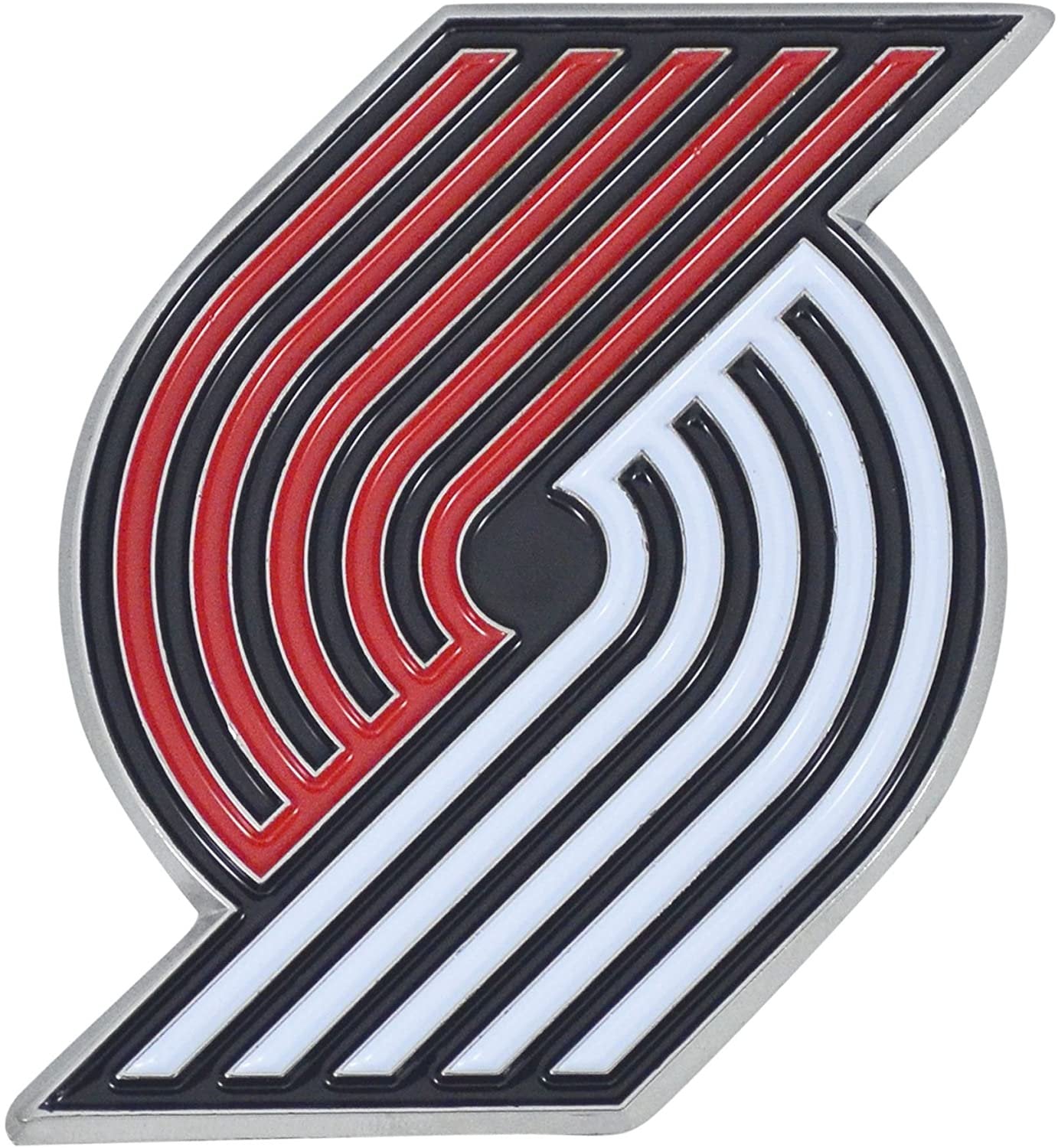Portland Trail Blazers Solid Metal Premium Auto Emblem, Team Color, Raised, Adhesive Tape Backing 1