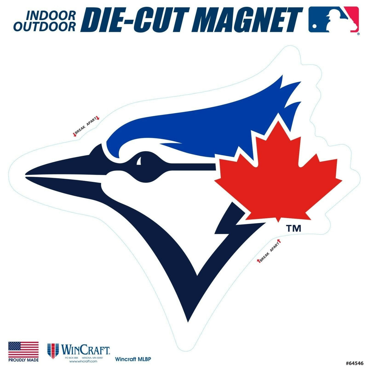 Toronto Blue Jays SD 12" Logo MAGNET Die Cut Vinyl Auto Home Heavy Duty Baseball 1