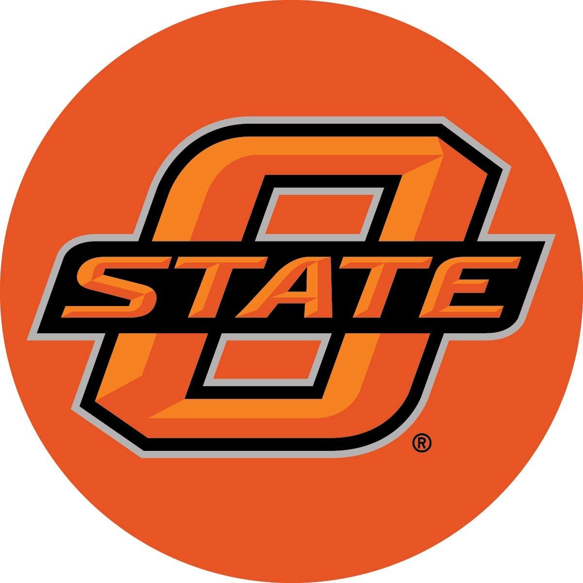 Oklahoma State Cowboys RR 4" Round Vinyl Magnet Auto Home University of 1