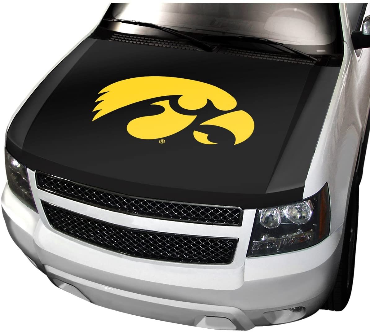 University of Iowa Hawkeyes Auto Hood Cover, One Size, One Color 1