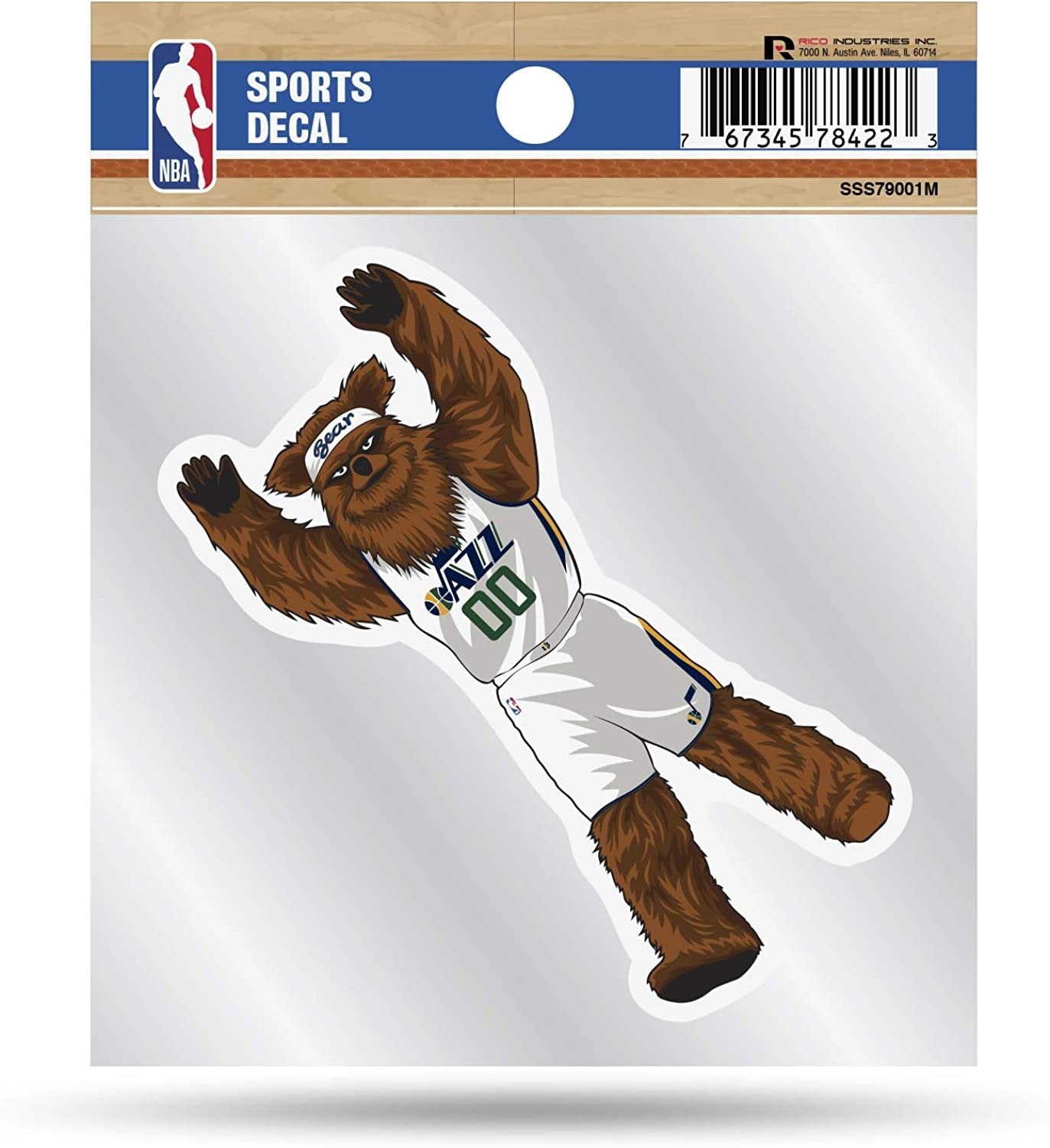 Utah Jazz 4x4 Decal Sticker Mascot Logo Premium with Clear Backing Flat Vinyl Auto Home NBA 1