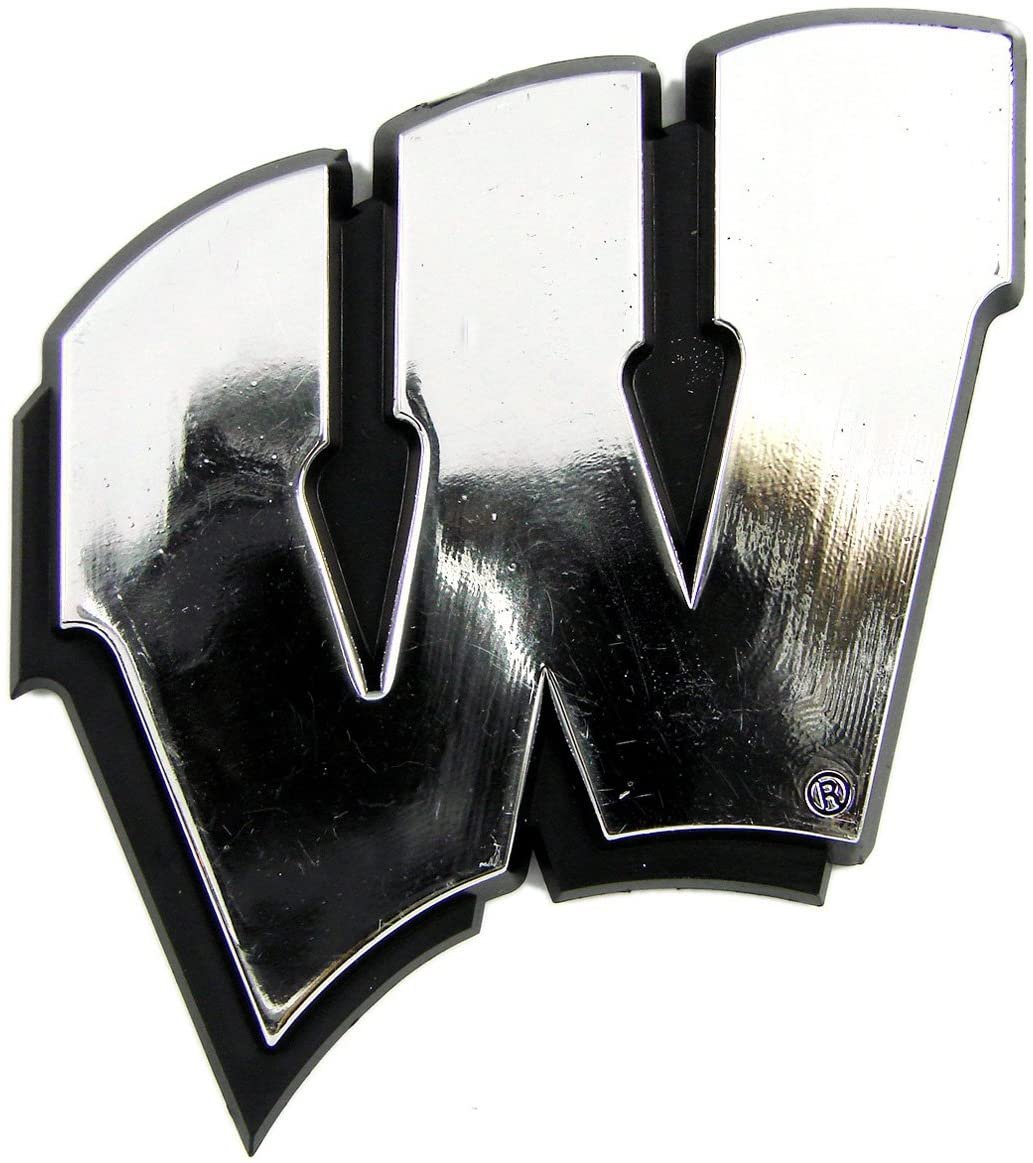 FANMATS NCAA Wisconsin Badgers Chrome Automobile Emblem, 4" x 3"