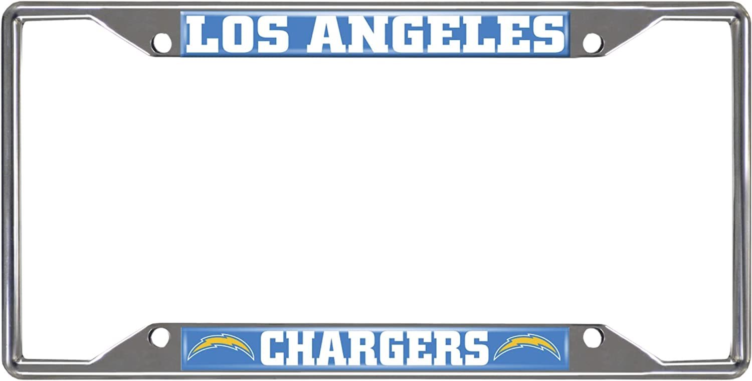 Los Angeles Chargers Metal License Plate Frame Chrome Tag Cover 6x12 Inch 1