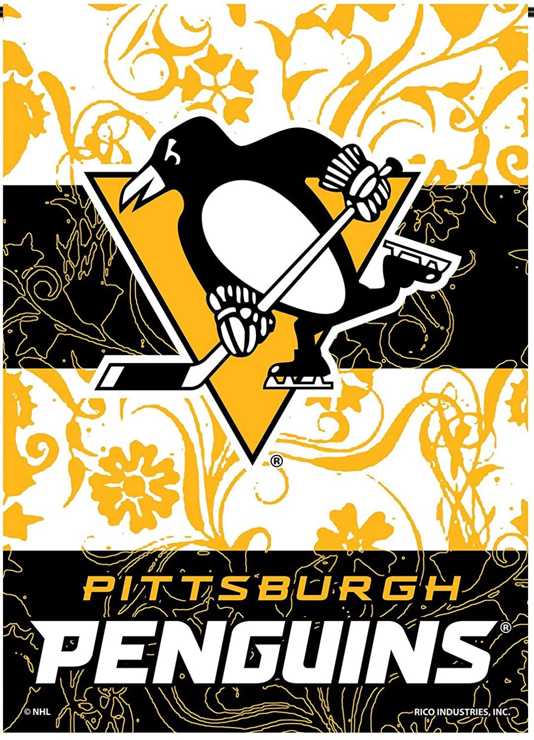 Pittsburgh Penguins Garden Flag Banner, Double Sided, 13x18 Inch