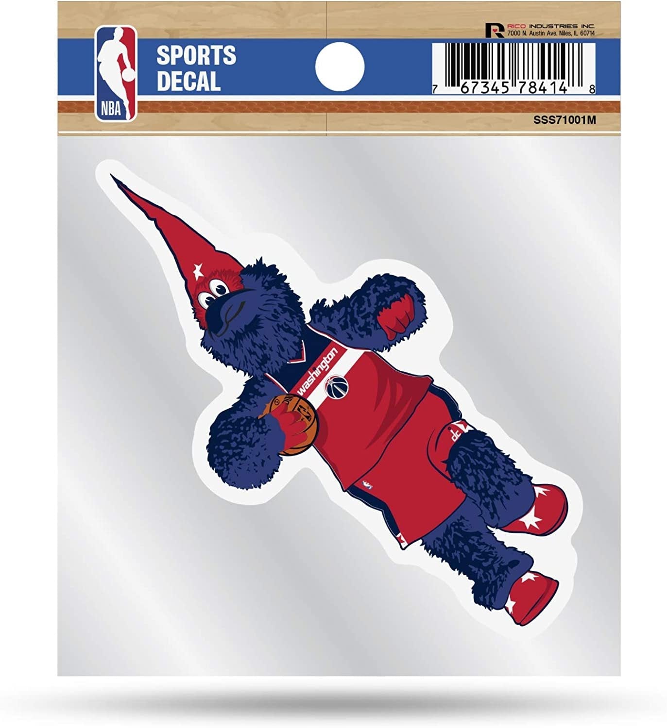 Washington Wizards 4x4 Decal Sticker Mascot Logo Premium with Clear Backing Flat Vinyl Auto Home NBA 1