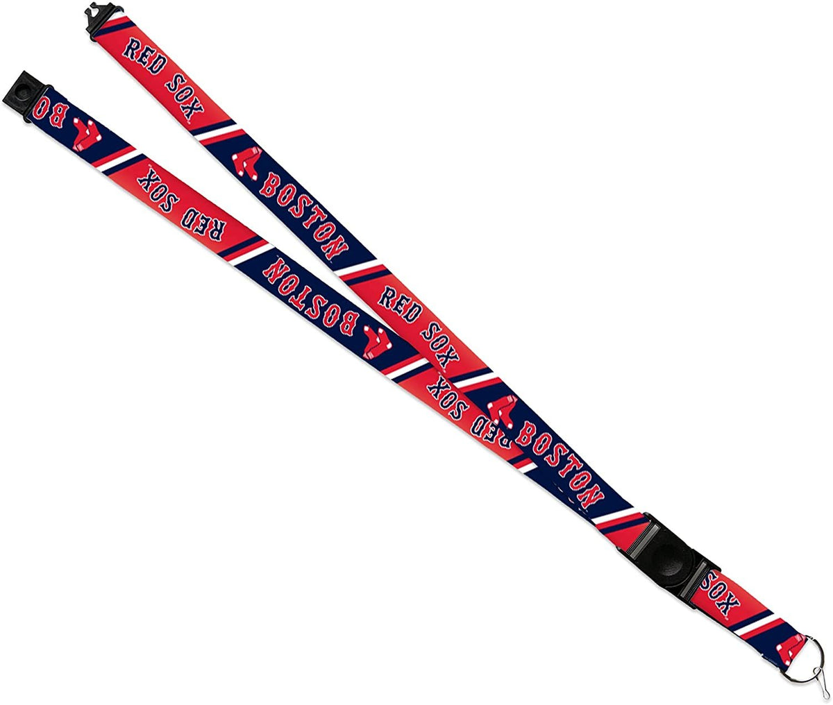 Boston Red Sox Lanyard Keychain Double Sided Breakaway Safety Design Adult 18 Inch