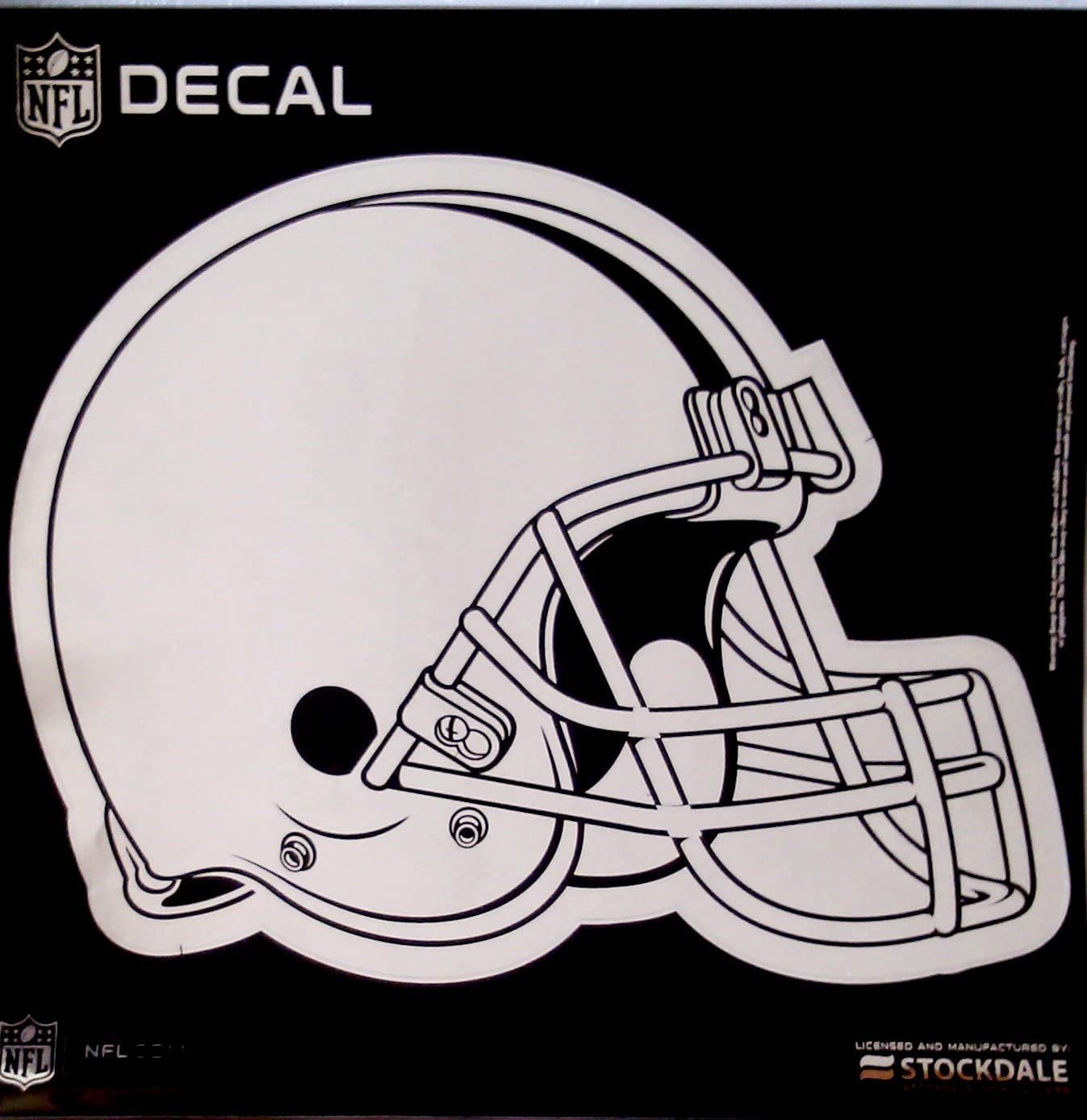 Cleveland Browns 12 Inch Decal Sticker, Metallic Chrome Shimmer Design 1