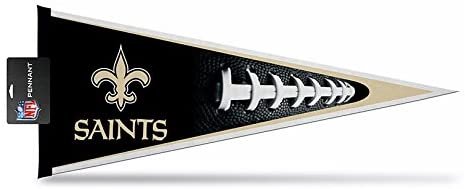 New Orleans Saints Soft Felt Pennant, Football Design, 12x30 Inch, Easy To Hang 1