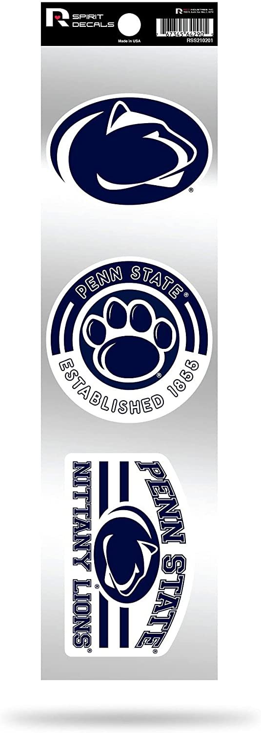 Rico Industries NCAA Penn State Nittany Lions 3-Piece Retro Spirit Decals 1