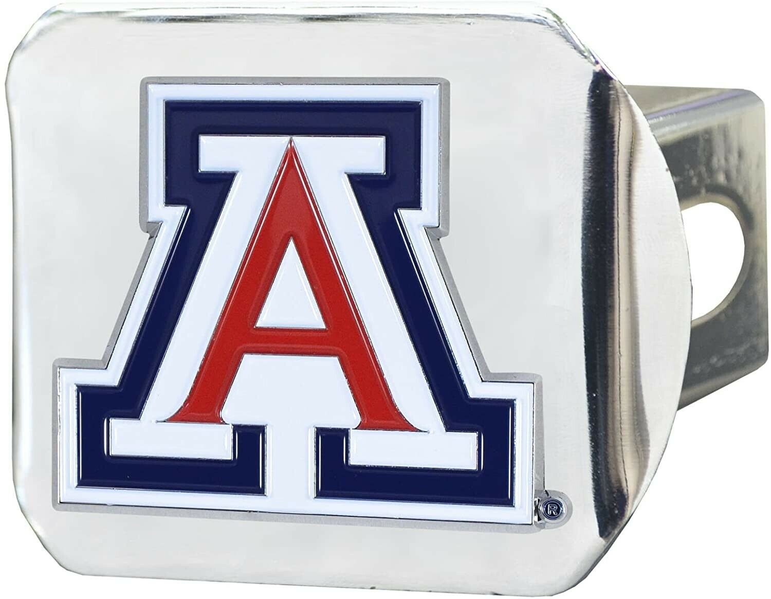Arizona Wildcats Hitch Cover Solid Metal with Raised Color Metal Emblem 2" Square Type III University of