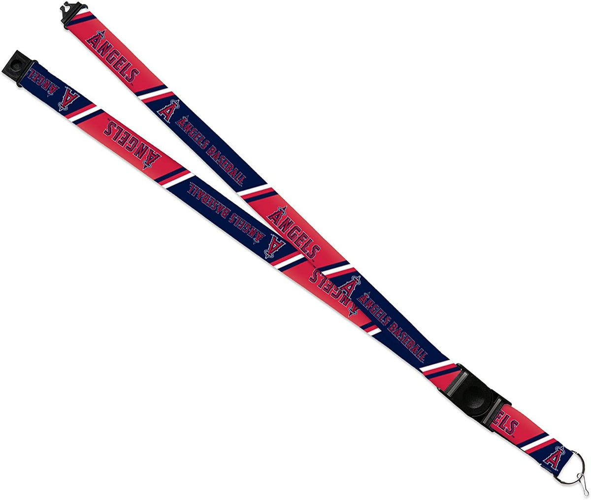 Los Angeles Angels Lanyard Keychain Double Sided Breakaway Safety Design Adult 18 Inch