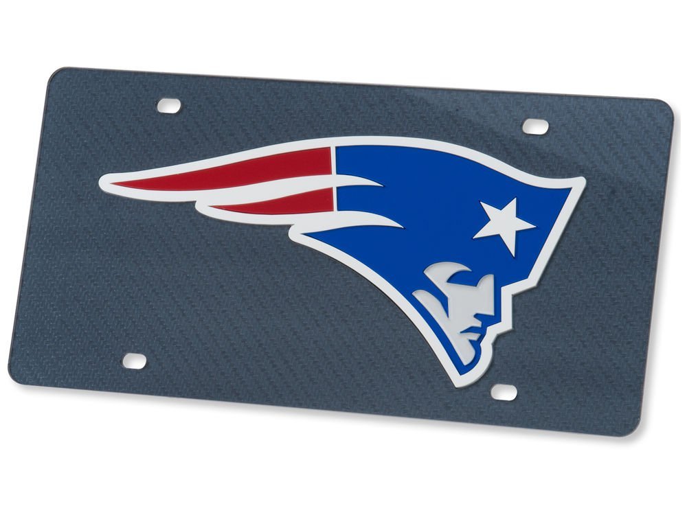 Stockdale New England Patriots Carbon License Plate 1