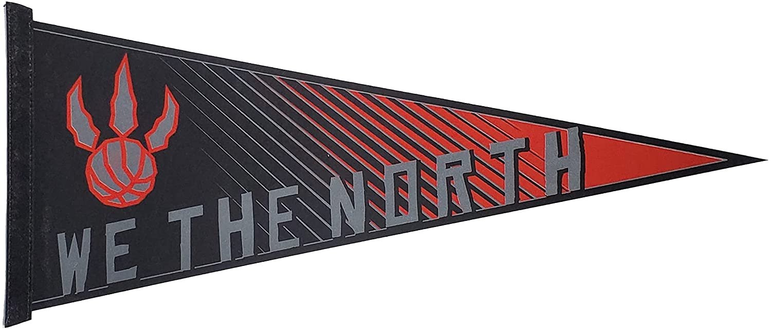 Toronto Raptors Pennant Soft Felt Pennant, We The North Design, 12x30 Inch, Easy To Hang 1