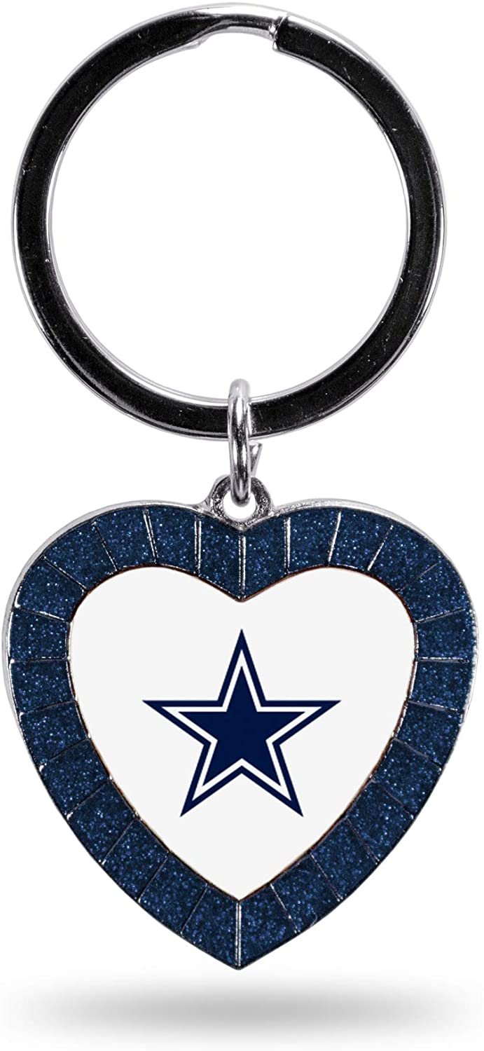 Dallas Cowboys Keychain Color Rhinestone Heart 1