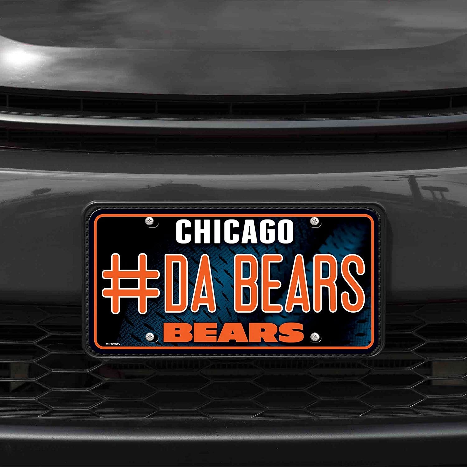 Chicago Bears #DA BEARS Metal License Plate Tag Aluminum Novelty 12x6 Inch 1