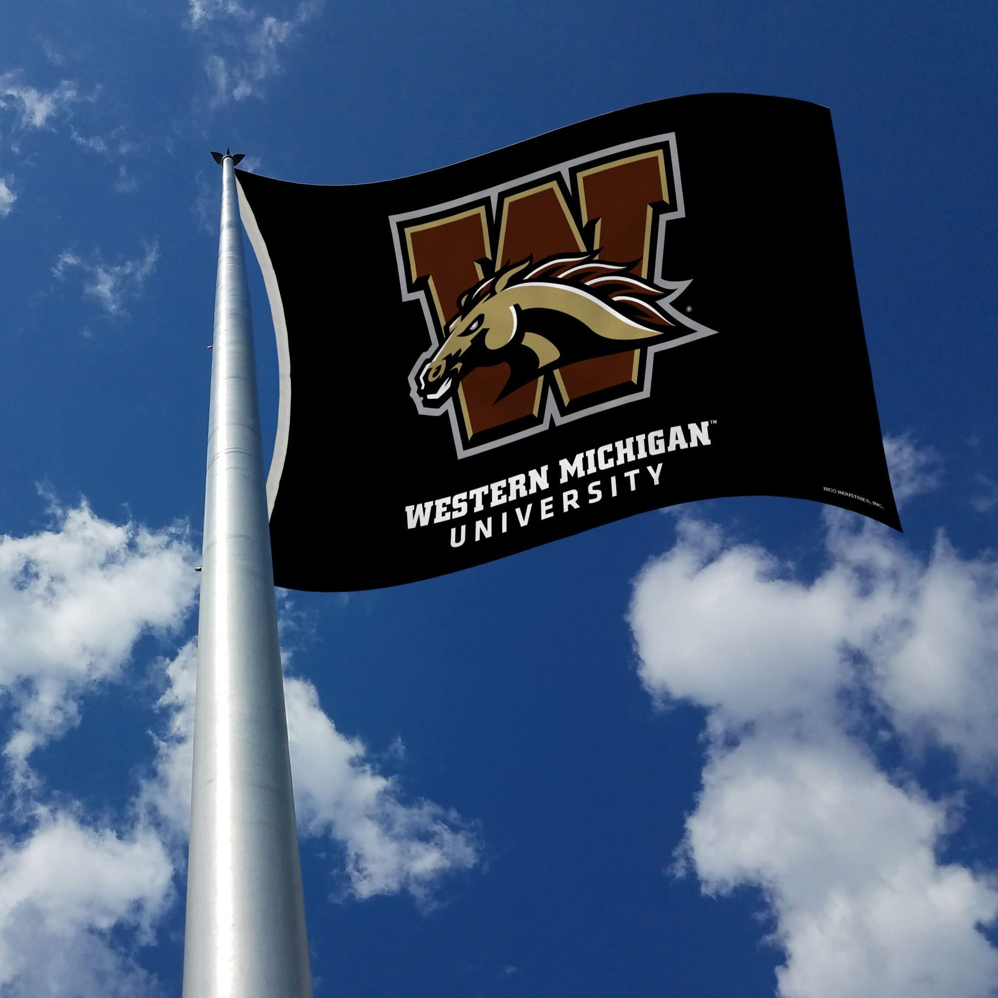 Western Michigan University Broncos Premium 3x5 Flag Banner Metal Grommets Outdoor Indoor 3