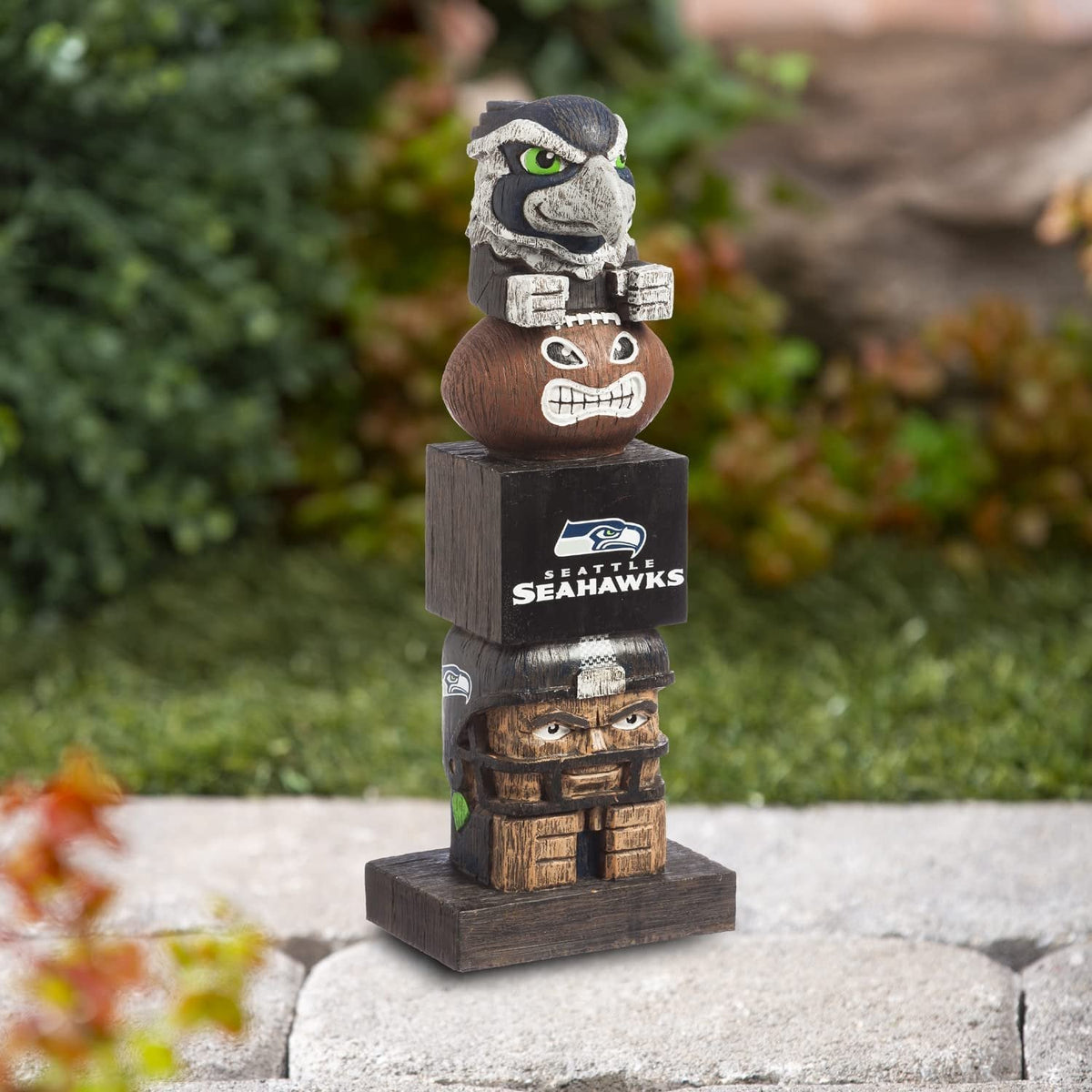 Seattle Seahawks 16 Inch Tiki Totem Garden Statue Resin Outdoor Decoration 6