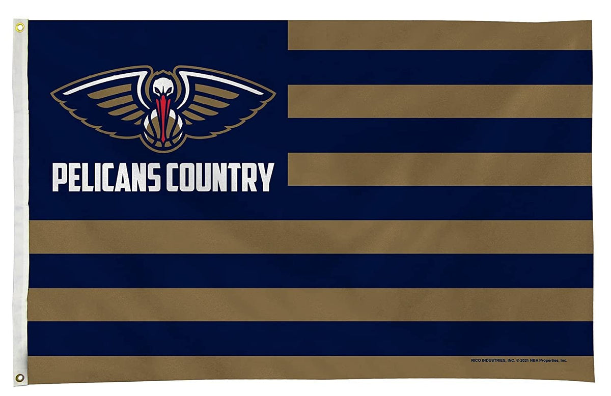 New Orleans Pelicans Flag Banner 3x5 Country Design Premium with Metal Grommets Outdoor House Basketball 1