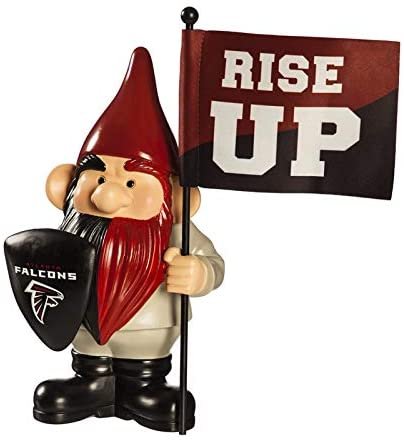 Atlanta Falcons 10 Inch Outdoor Garden Gnome, Includes Team Flag