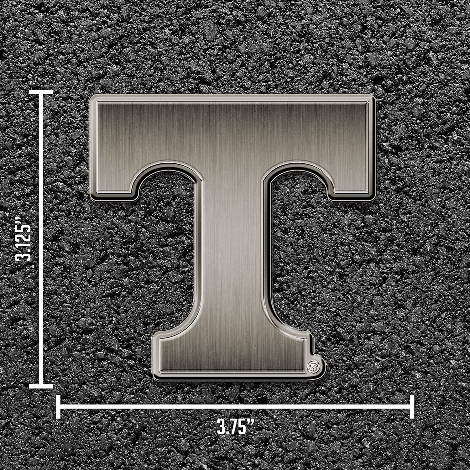 University of Tennessee Volunteers Solid Metal Auto Emblem Antique Nickel for Car/Truck/SUV 4